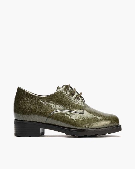 Blucher Pitillos de mujer en charol Verde