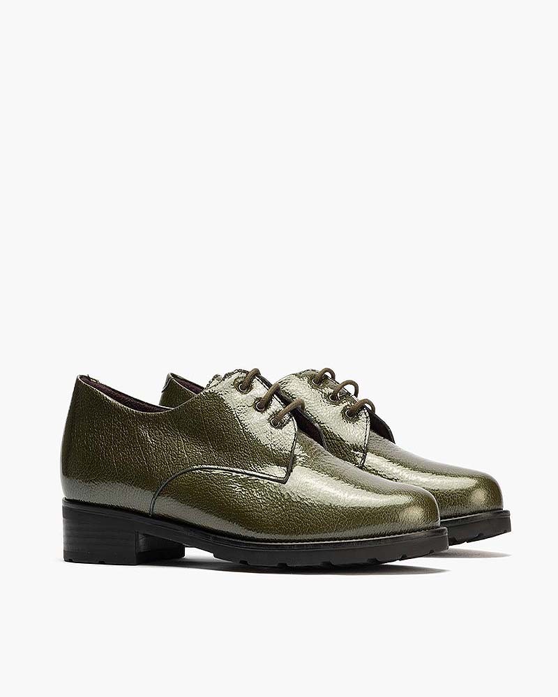 Blucher Pitillos de mujer en charol Verde