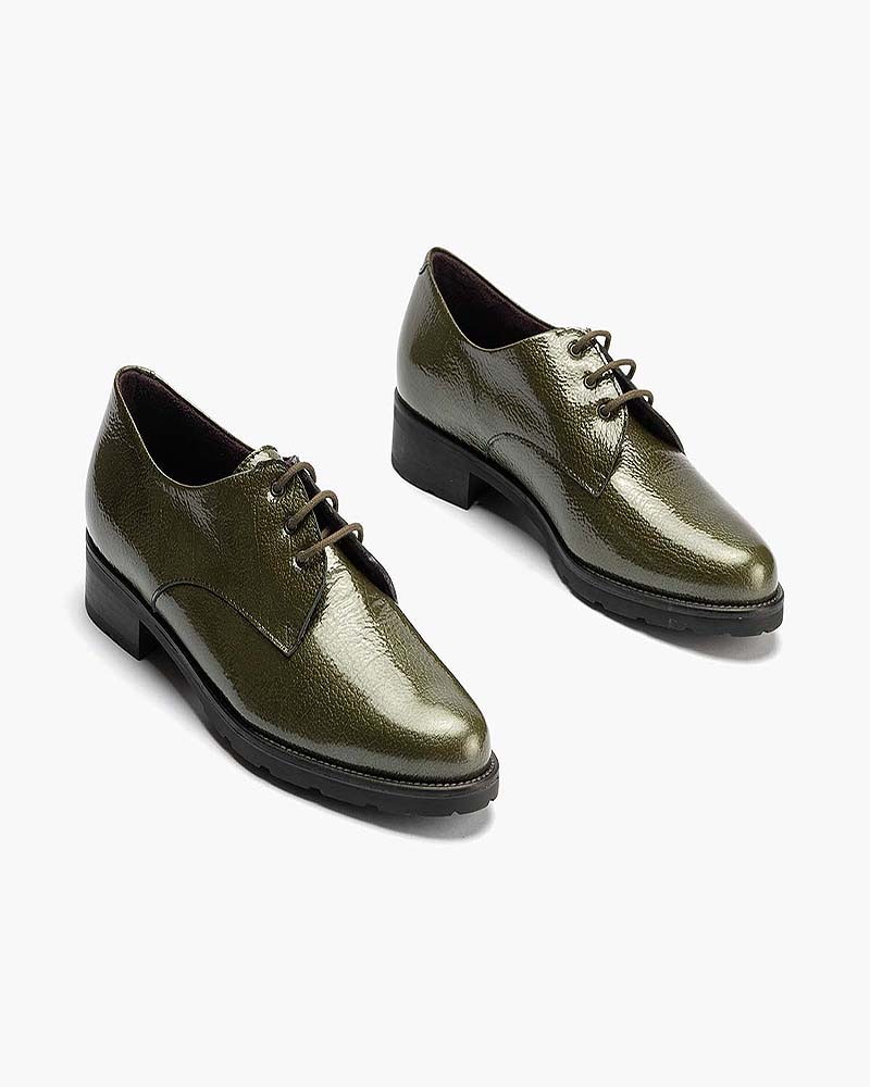 Blucher Pitillos de mujer en charol Verde