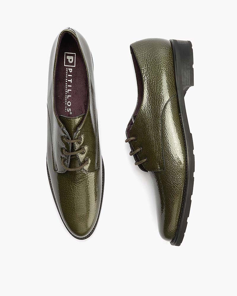 Blucher Pitillos de mujer en charol Verde