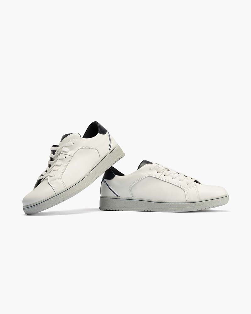 Basket Pitillos de hombre en piel napa Blanco