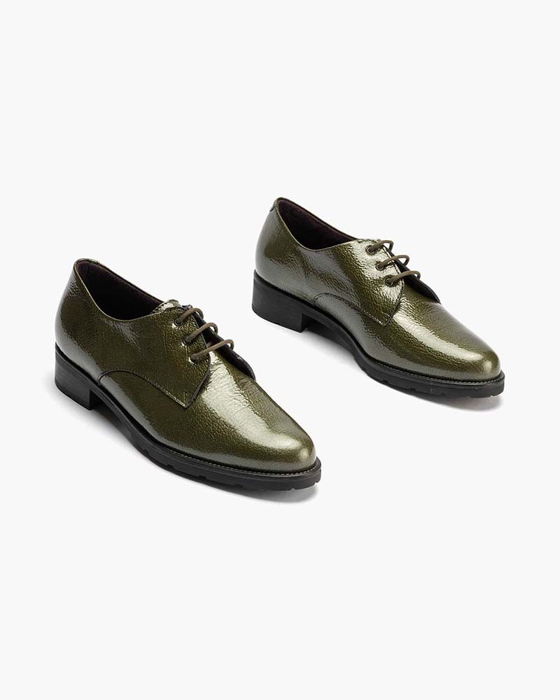 Blucher Pitillos de mujer en charol Verde