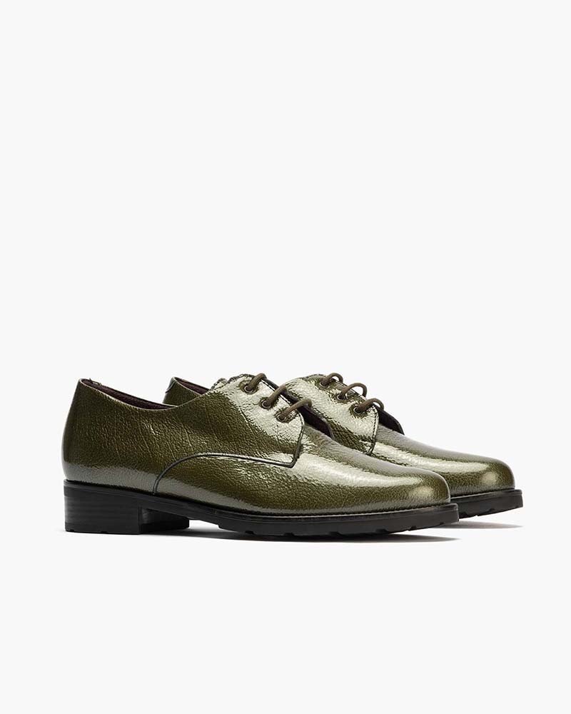 Blucher Pitillos de mujer en charol Verde