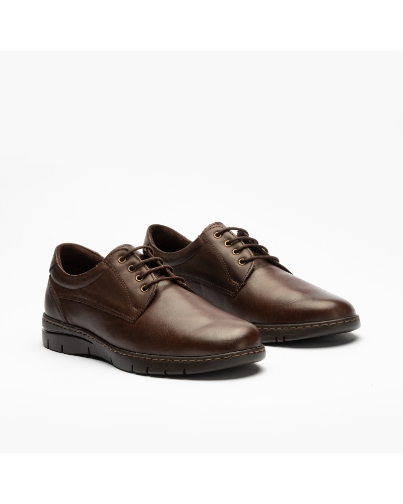 Blucher clásico Pitillos de hombre plano Marrón