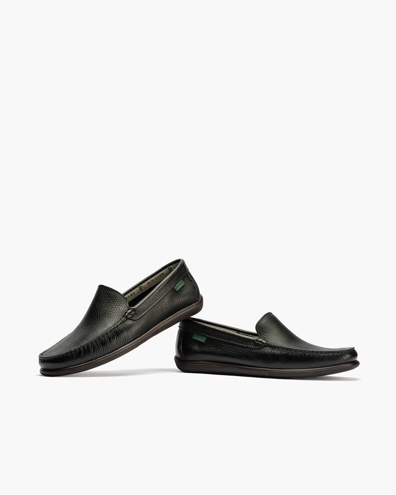 Mocasín Pitillos de hombre liso Negro