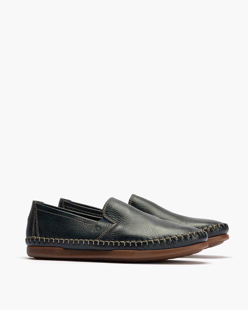 Mocasín Pitillos de hombre napa Marino