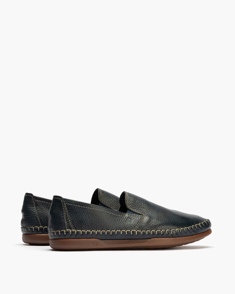 Mocasín Pitillos de hombre napa Marino