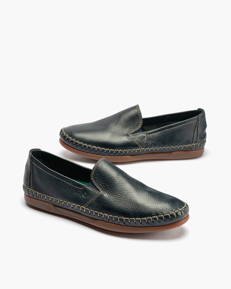 Mocasín Pitillos de hombre napa Marino