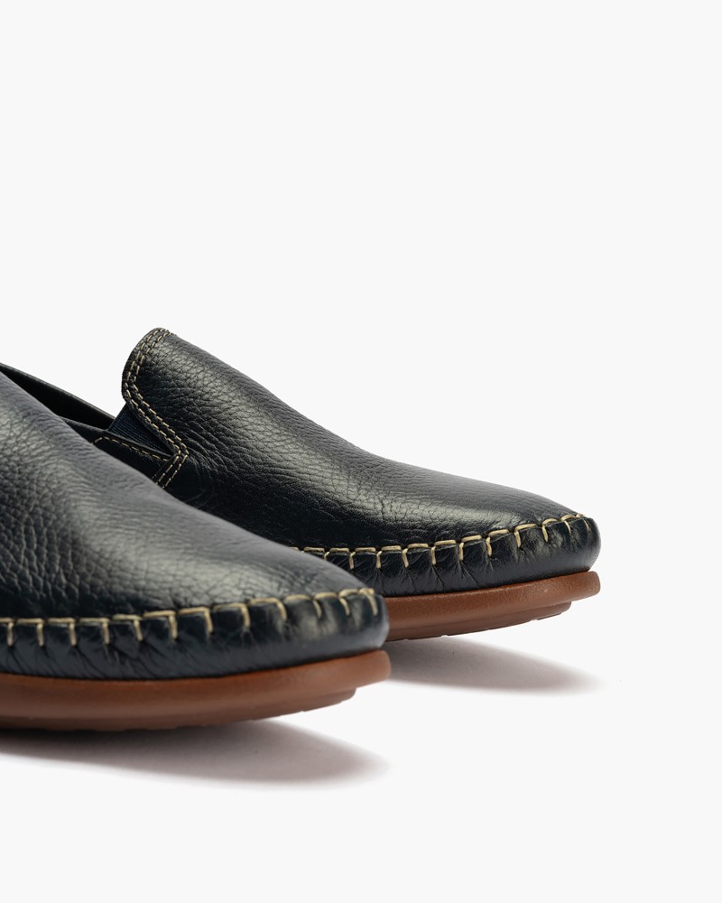 Mocasín Pitillos de hombre napa Marino