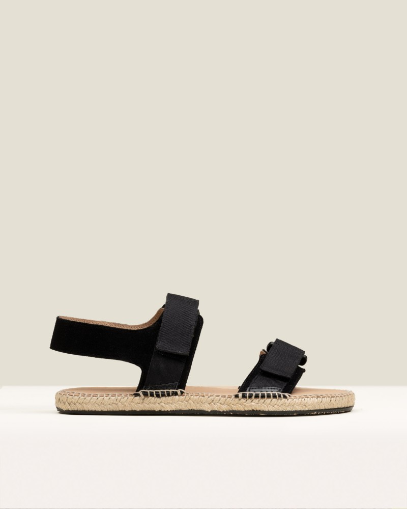 Sandalia Gaimo de hombre con velcros Negro 1