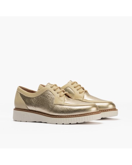 Blucher Boogie bajo Pitillos de mujer metalizado Oro 2