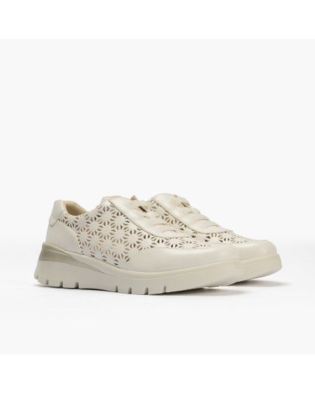 Deportivo Boogie Pitillos de mujer sintético con cordón elástico Blanco 2