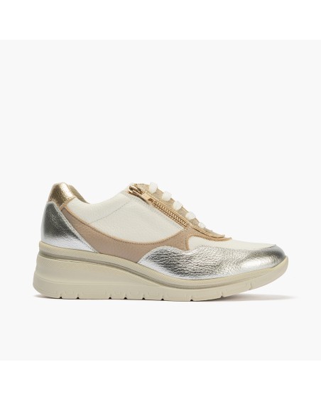 Deportivo alto Pitillos de mujer combinado Blanco 1