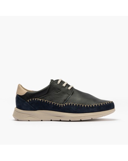 Blucher casual Pitillos de hombre con elásticos combinada Marino 1