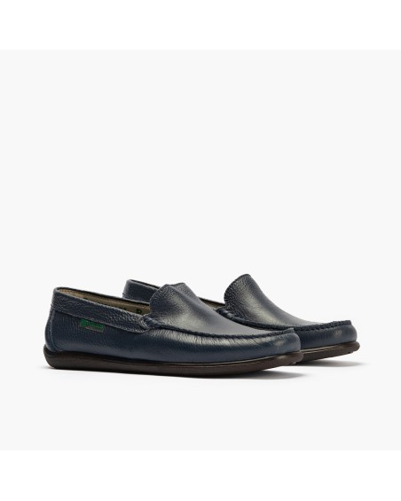 Mocasín Pitillos de hombre en napa Marino 2