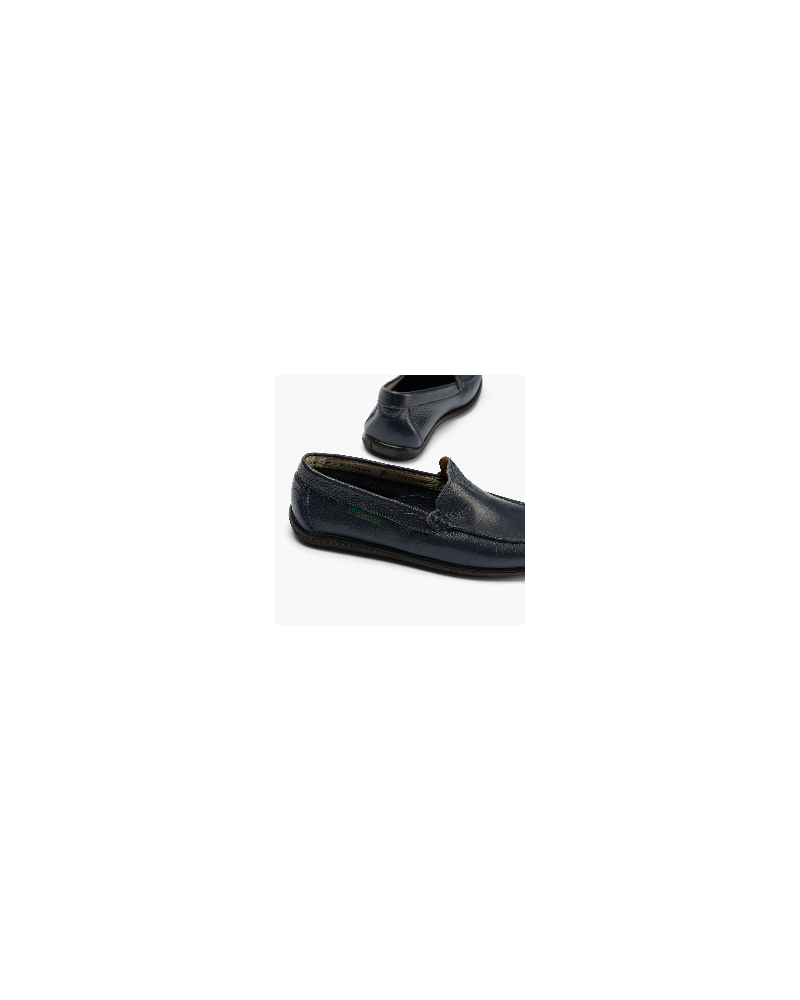 Mocasín Pitillos de hombre en napa Marino 5