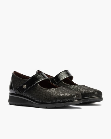 Merceditas Velcro Negro 2