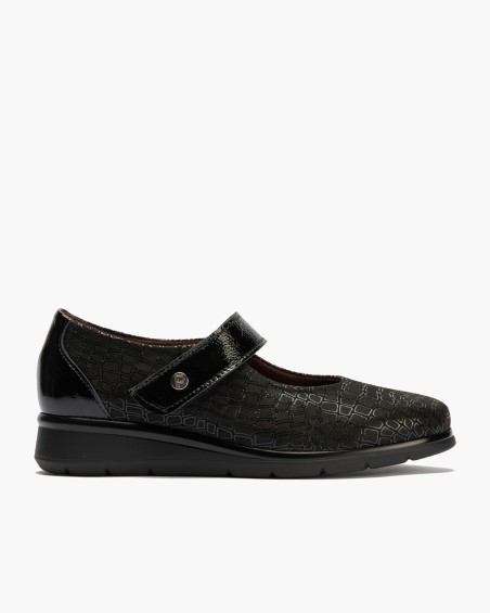 Merceditas Velcro Negro 1