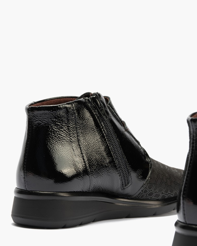 Botín Velcros Negro 4