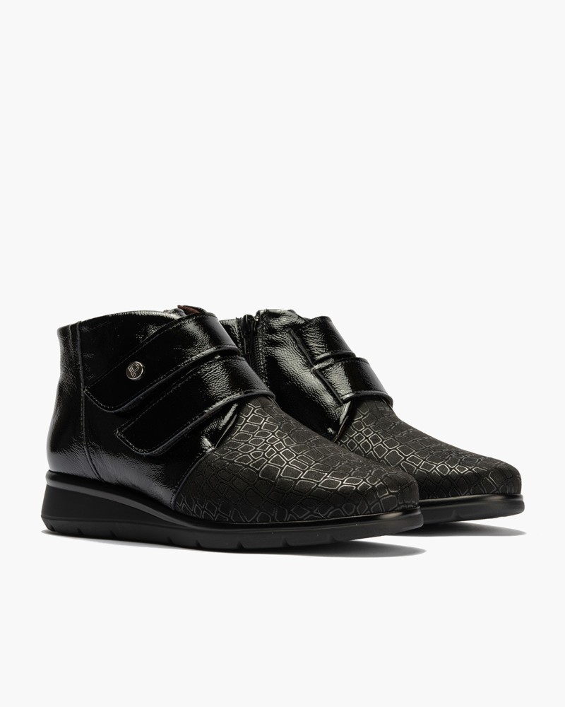 Botín Velcros Negro 2