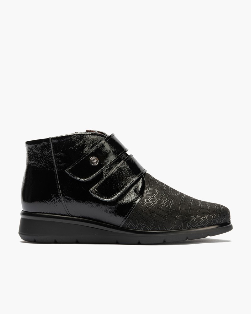 Botín Velcros Negro 1
