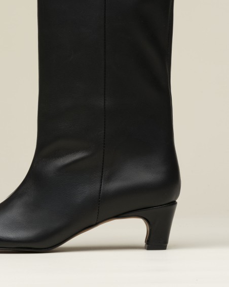 Bota piel napa negra 2