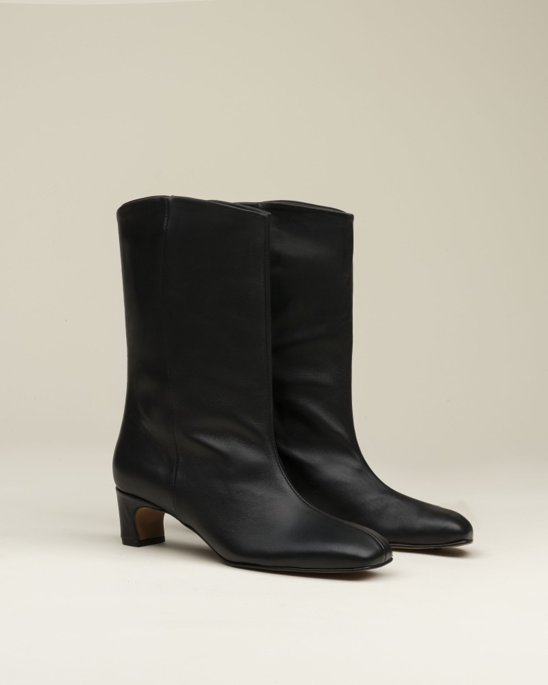Bota piel napa negra 4