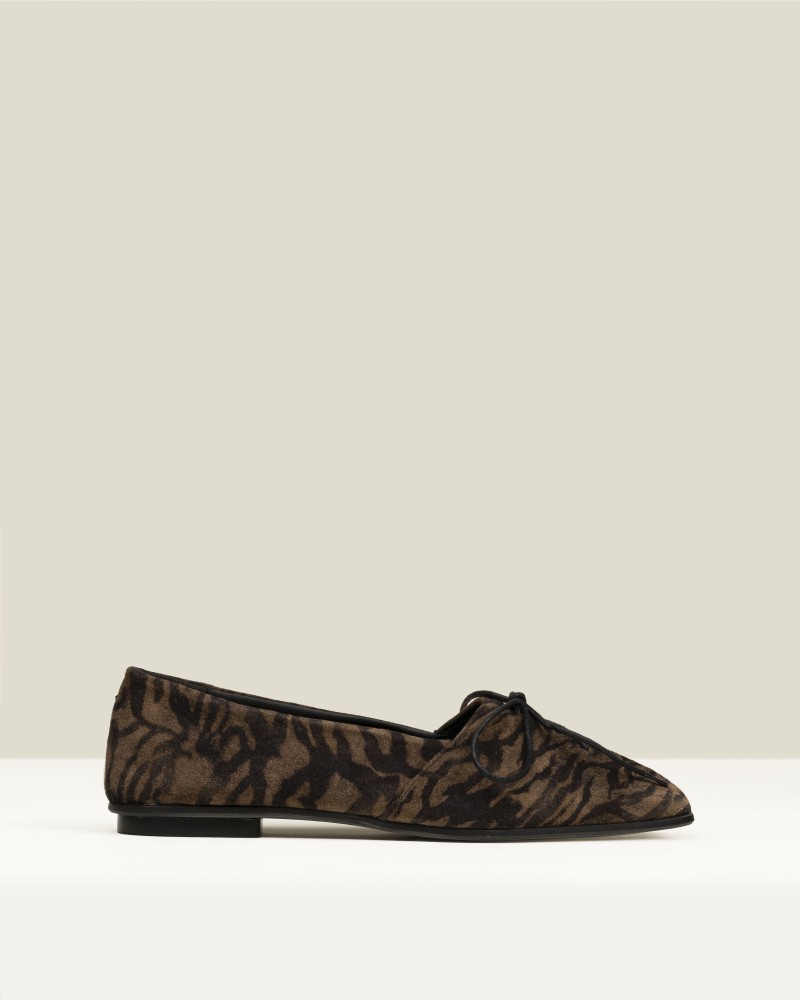 Bailarina animal print con adorno de lazo 1