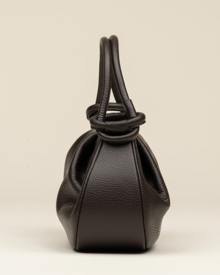 Bolso Piel Nudo Choco 2