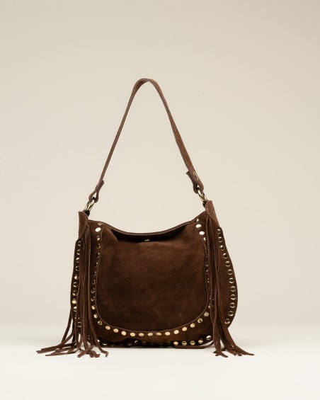 Bolso Ante Tachas Y Flecos 1