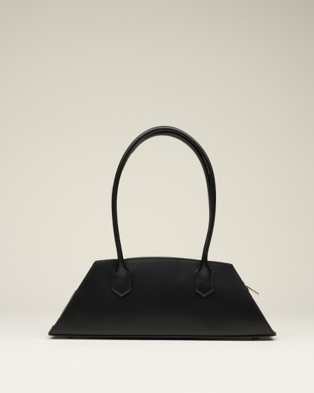 Bolso De Hombro Rígido Color Negro 1