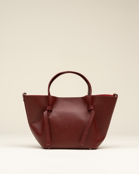 Bolso Piel Asas Granate 1