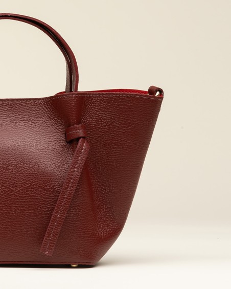 Bolso Piel Asas Granate 2
