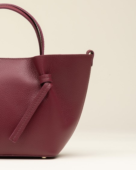 Bolso Piel Asas Berenjena 2