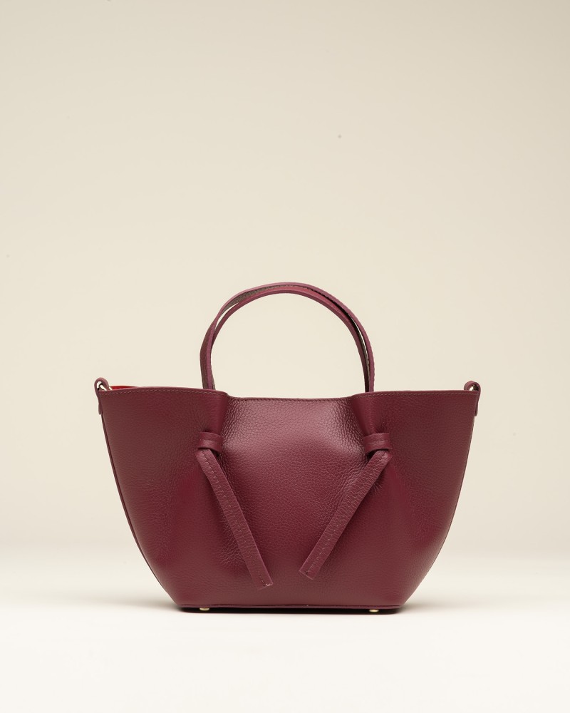 Bolso Piel Asas Berenjena 1