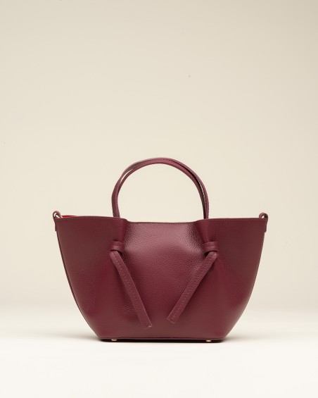 Bolso Piel Asas Berenjena 1