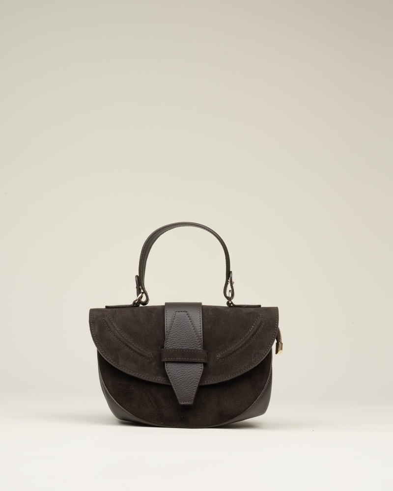 Bolso Combinado Ante Y Piel Choco 1