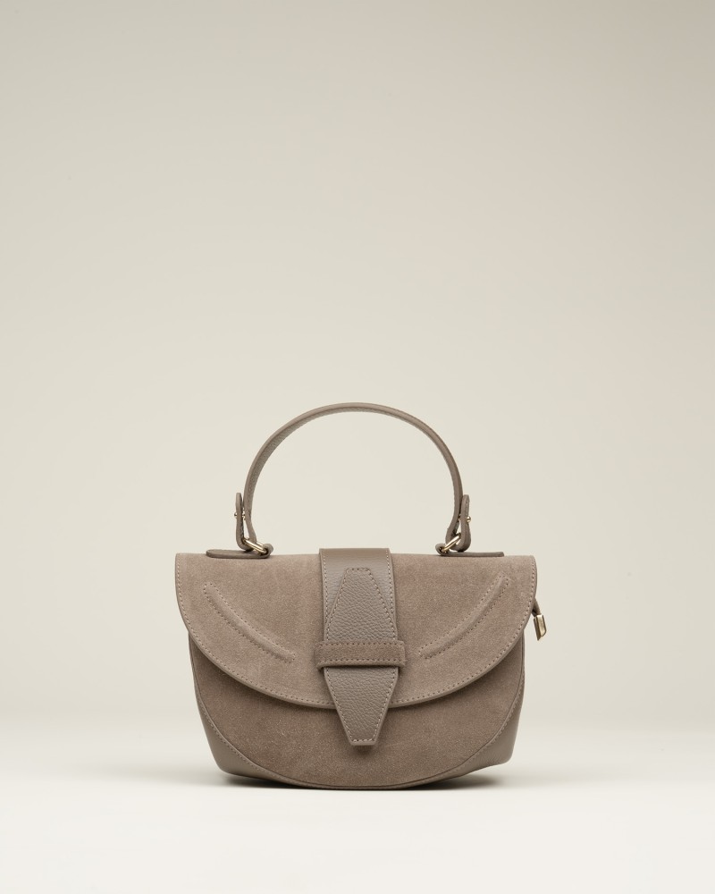Bolso Combinado Ante Y Piel Topo 1