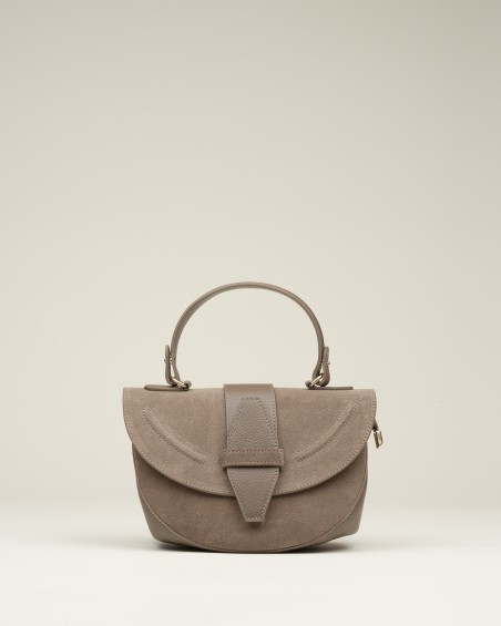 Bolso Combinado Ante Y Piel Topo 1
