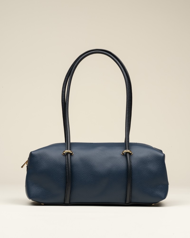 Bolso Piel Hombro Grande Marino 1