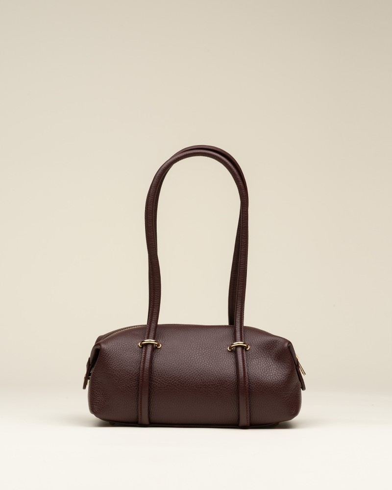 Bolso Piel Hombro Pequeño Burdeos 1