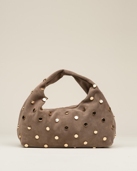 Bolso De Mano Ante Tachas Topo 1